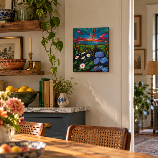Hydrangeas and Daisies - Original Painting