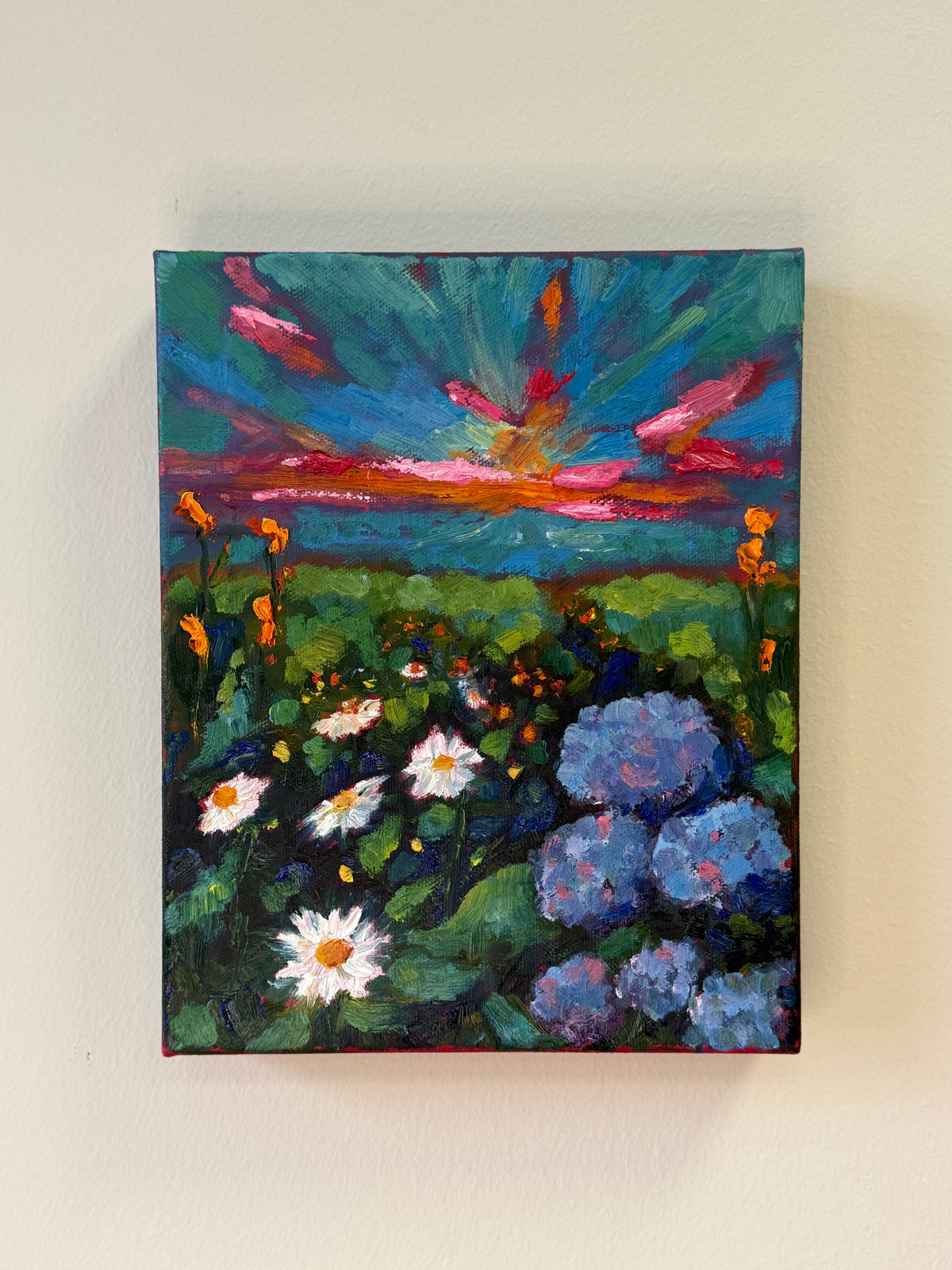 Hydrangeas and Daisies - Original Painting