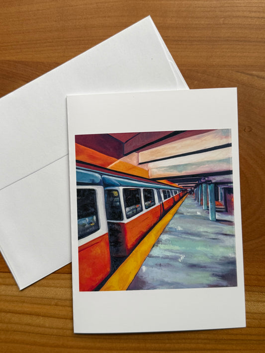 Greeting Cards: Orange Line
