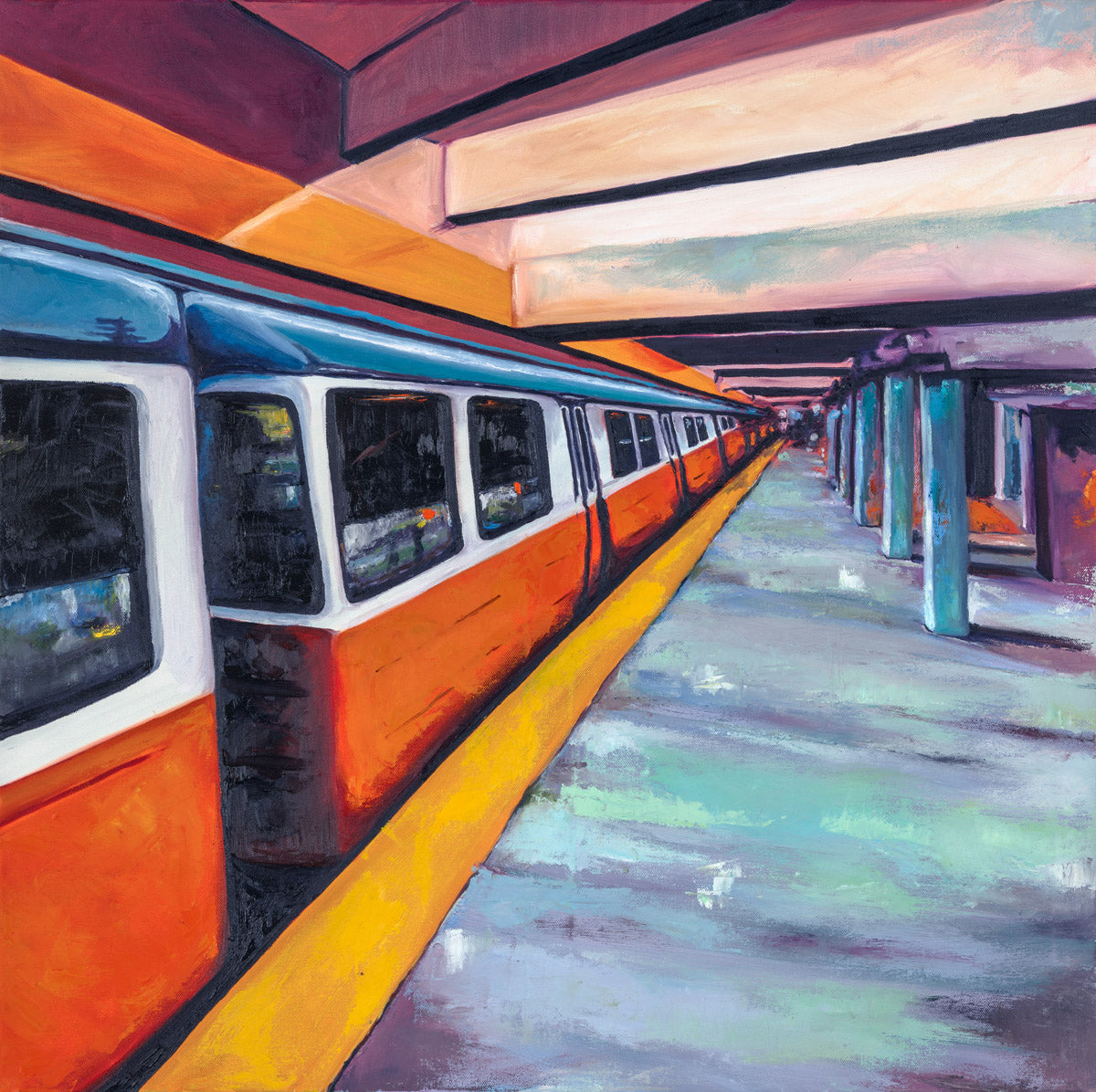 Orange Line - Original Painting